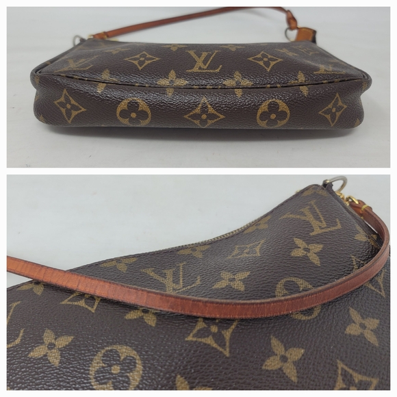 Louis Vuitton Pochette Accessoires Monogram Canvas Clutch Hand Bag Vintage Auth - Picture 8 of 12